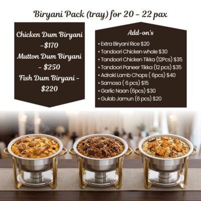 Biryani Pack (tray) for 20 - 22 pax