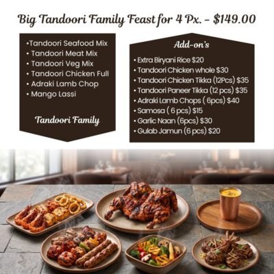 Big Tandoori Family Feast for 4 Pax