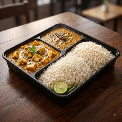 Paneer Bento (Paneer + Dal + Rice)